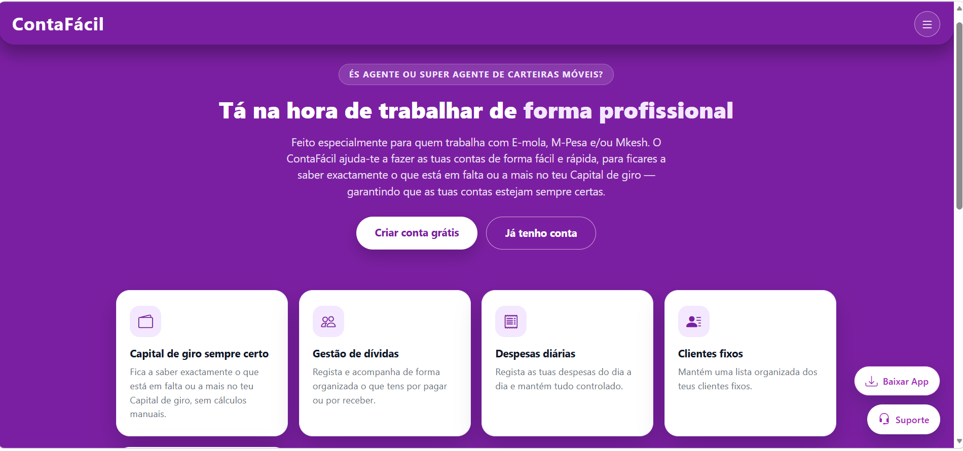 Captura de ecrã de ContaFácil